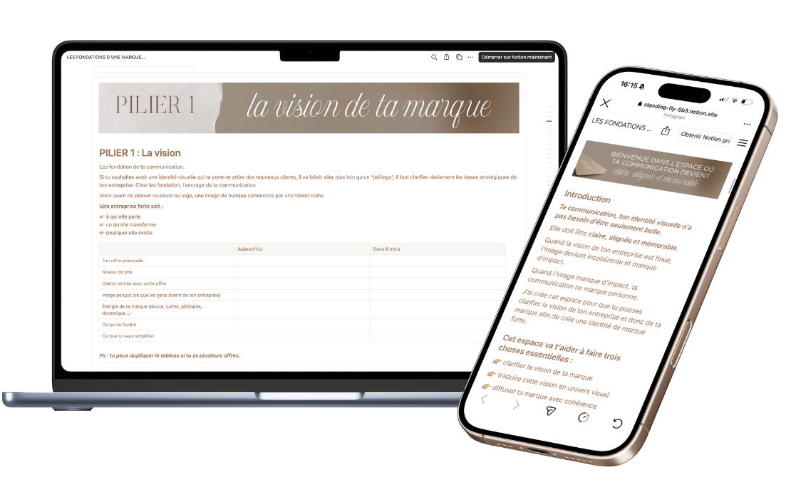 Template Notion image de marque